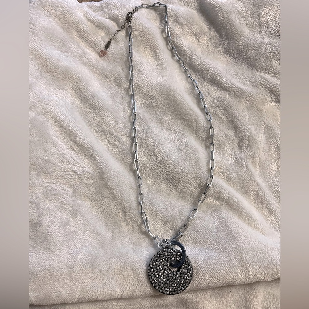 Sabika long, reversible medallion chain necklace